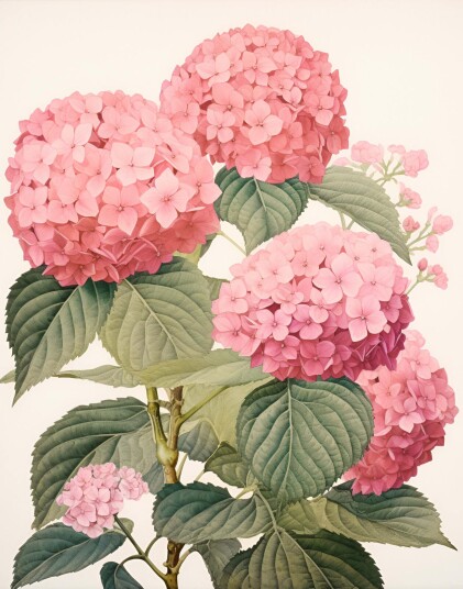 Namly Design Plakat Rosa Hortensia POSTER6A8WEP