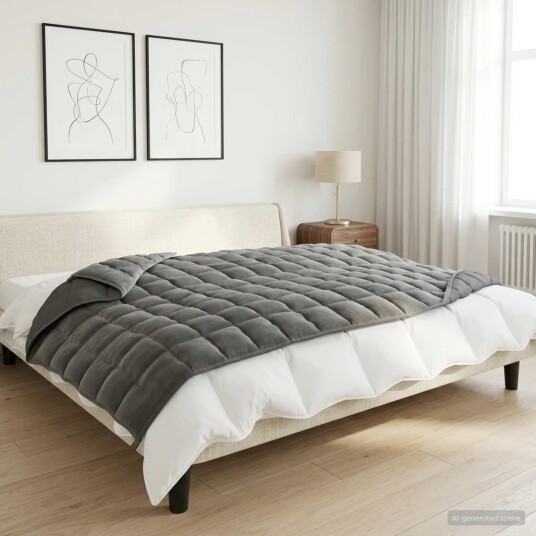vidaXL Vektet Teppe Antrasitt 137 x 200 cm 6 kg 100% Bomull 205T