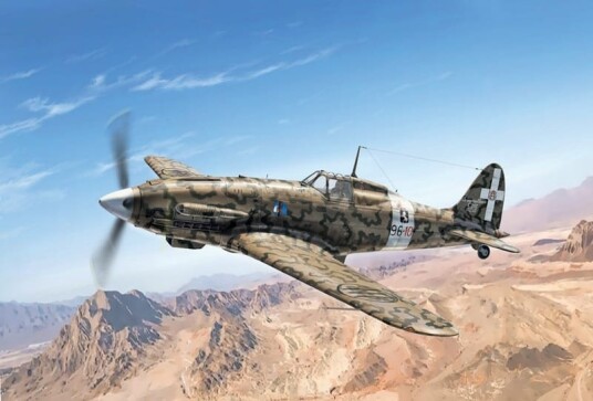 Italeri 1:32 Macchi M.C. 202 Folgore modellbyggesett med foto-etsede deler