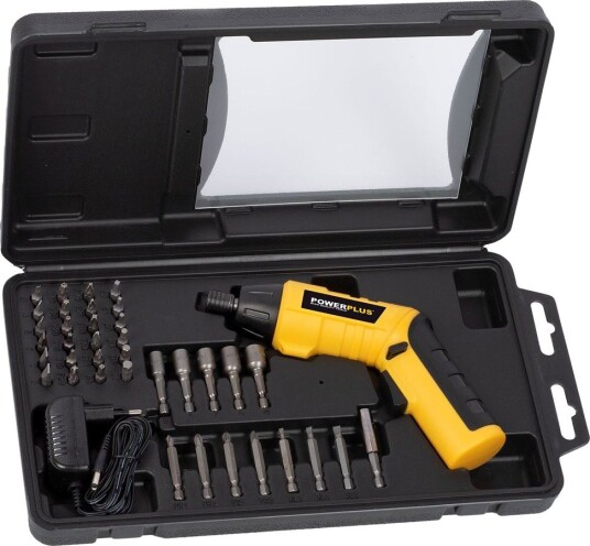 Powerplus Skrutrekker 3,6 Volt Med 37 Deler