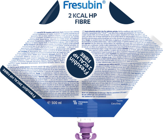 Fresubin 2 kcal HP Fibre sondeløsning 15x500 ml Fresubin 2 kcal HP Fibre sondeløsning 15x500 ml