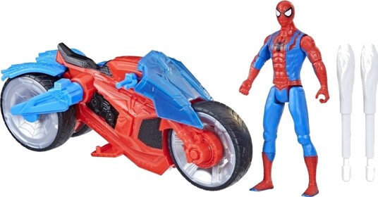 Hasbro Spider-Man Web Blast Sykkel 10 cm med Figur - Eventyr Figurer