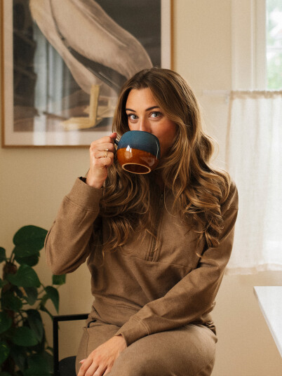 Twentyfour Mode Cozy Half Zip Brun 46