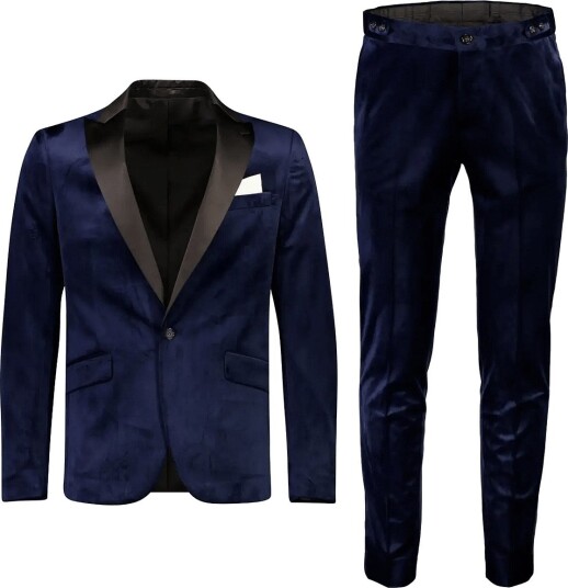 Lindbergh Velvet Tuxedo Suit DK BLUE 50 Lindbergh Velvet Tuxedo Suit DK BLUE 50