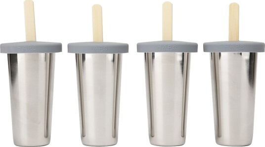 Haps Nordic Ice Lolly Makers 4 Pack Silver 100 ml Haps Nordic Ice Lolly Makers 4 Pack Silver 100 ml