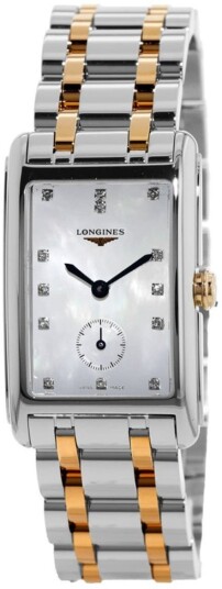 Longines Dameklokke L5.512.5.87.7 Dolcevita Hvit/Rose gulltonet stål