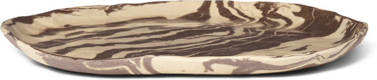 Ferm Living Ryu tallerken 34 cm Sand brun