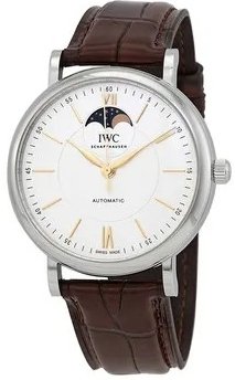 IWC Herreklokke IW459401 Portofino Sølvfarget/Lær Ø40 mm