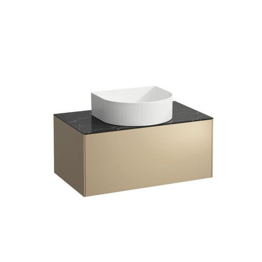 Laufen Sonar Servantskap med 1 skuff 775x455 mm m/topp Gull/Nero Marquina