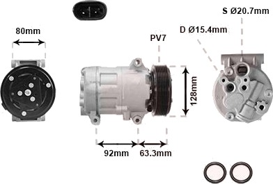 VAN WEZEL 4300K369 AC-kompressor