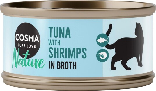 Cosma våtfôr Nature Tunfisk & reker 24 x 70 g