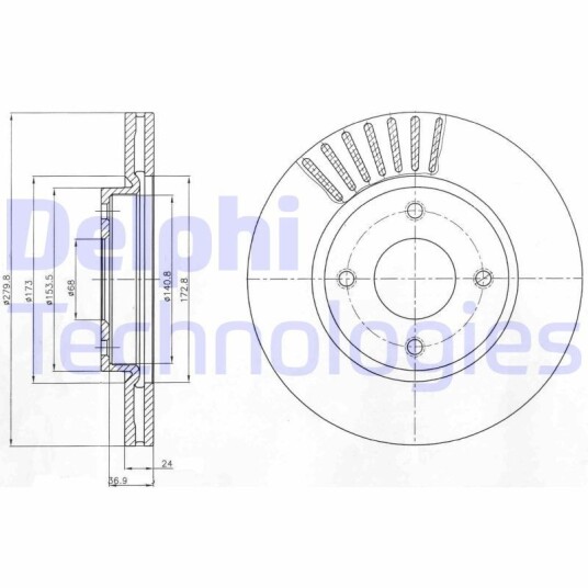 Bremseskive DELPHI BG4337