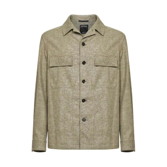 Zegna Herre Skjorter Grønn M,