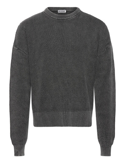 Weekday Boxy Cotton Sweater - Grey - XL Weekday Boxy Cotton Sweater - Grey - XL