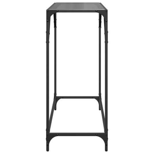 Konsollbord med svart glassplate 80x35x81 cm stål 846019