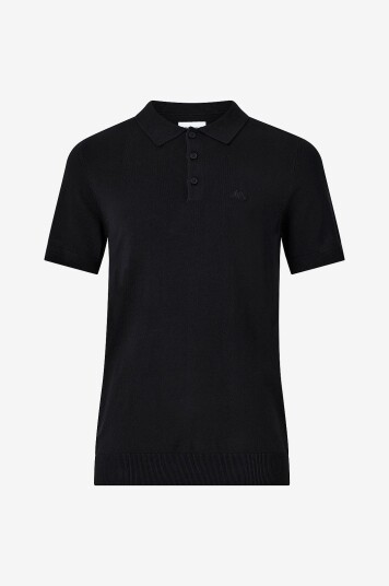 Lindbergh Genser S/S Polo Knit Svart