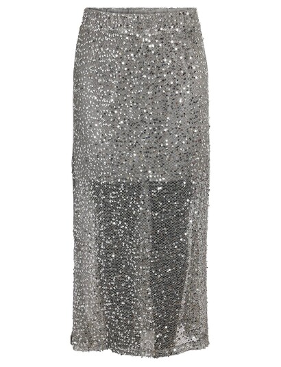 NOISY MAY Nmpaila Hw Net Sequin Skirt Jrs Silver XS