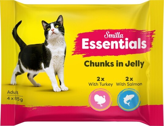 Smilla Våtfôr Essentials Fresh Pouch Biter I Gelé 4 X 85 G