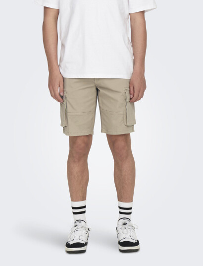 ONLY & SONS Onscam Stage Cargo Shorts 6689 Life Noos - Beige - XS
