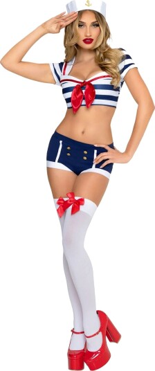 Sjømann Dame Deluxe Kostyme - Medium