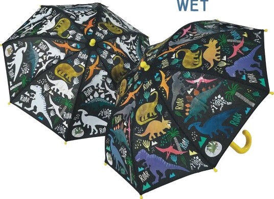 Floss & Rock Dinosaur Colour Changing Umbrella - GREEN - 66X5X5 Floss & Rock Dinosaur Colour Changing Umbrella - GREEN - 66X5X5