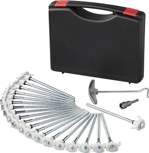 Teltplugg ProPlus med plastkrok og adapter 20 cm 20 stk