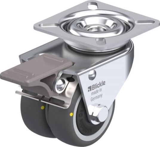 Blickle 848942 Lda-Path 50Kf-Fi-Els Dobbelt Dreiehjul Hjuldiameter 50 Mm Bæreevne (Maks.) 80 Kg 1 Stk