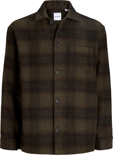 Jack & Jones Jjesoho Ollie Overshirt Ls Sn Khaki green XXL
