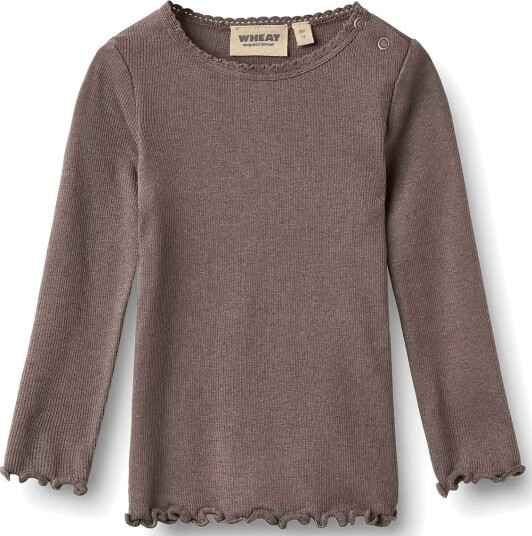 Wheat Rib T Shirt L/S Reese PLUM TRUFFLE 62