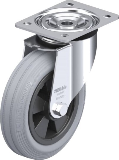 Blickle 75044 L-Vpp 180R-Sg Hjul, Hjuldiameter: 180 Mm, Bæreevne (Maks.): 170 Kg 1 Stk