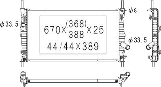 DIEDERICHS DCM2090 Radiator motorkjøling