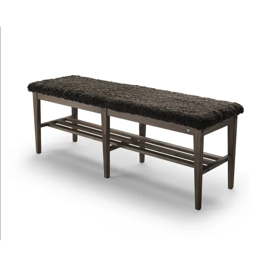 Oscarssons Möbel Nadja Bench 130 cm Brunoljet ask/safeskinn brun Oscarssons Möbel Nadja Bench 130 cm Brunoljet ask/safeskinn brun