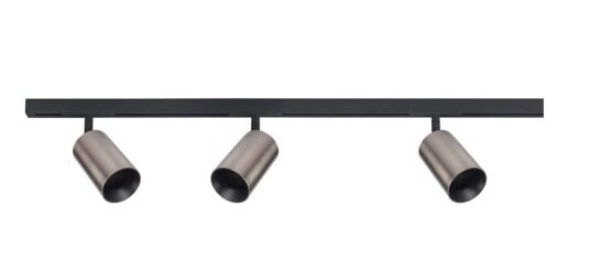 Antidark Designline Tube Pro komplett 1 meter spotskinne med 3 spotter GU10 - Svart/Titanium