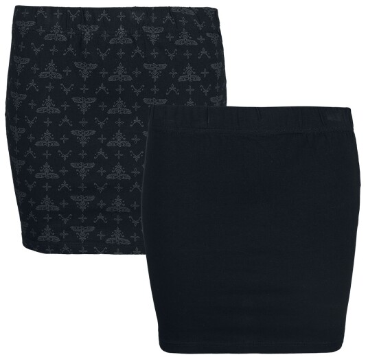 Black Premium by EMP Kort skjørt Mini skjørt 2 pakke S til XXL Damer svart