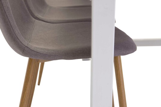 Venture Design Count & Polar spisegruppe Hvit/grå 6 st stoler & bord 220 x 100 cm