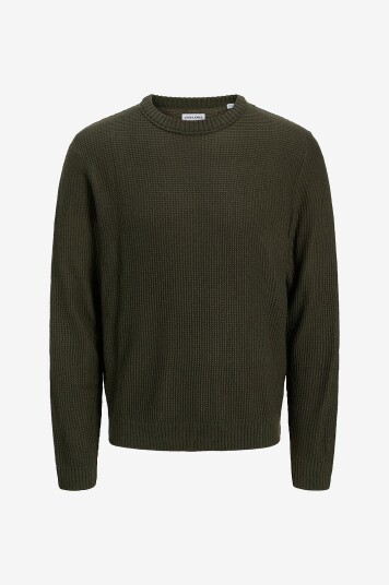 Jack & Jones Junior Pullover jjRoy Knit Crew Neck Aw25 Jnr Grønn
