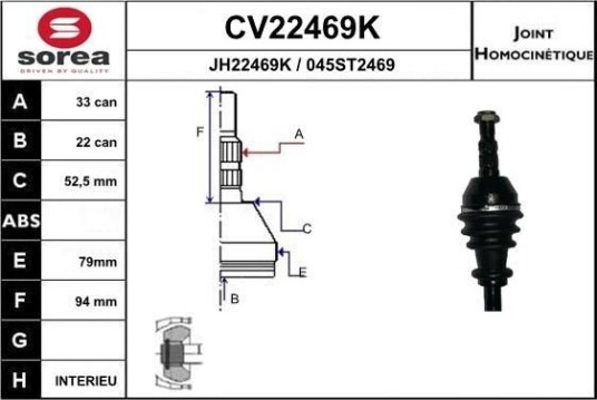Drivledd EAI CV22469K Drivledd EAI CV22469K