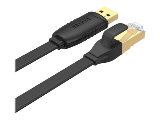 Unitek Usb / Seriell-Kabel Usb Hann Til Rj-45 Hann Shielded 1.8 M Flat Rollover Cable Svart