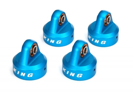 Traxxas 8457 Shock Caps Alu Blue King GTR 4