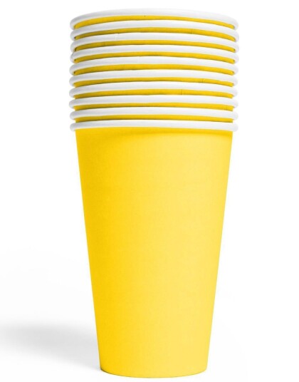 10 stk Gule Pappkrus 350 ml 10 stk Gule Pappkrus 350 ml