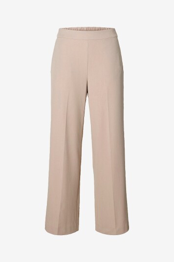 Selected FEMME   Bukser slfEmma tara MW Wide Pant   Grå