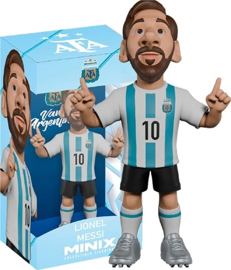Minix Lionel Messi Fotballsamlefigur med Drakt 10 - Argentina - Hvit