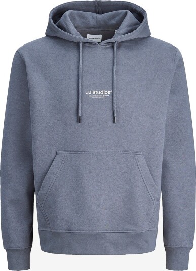 Jack & Jones Plus Hettegenser jjeSoho Sweat Hood Pls Grå