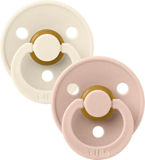 Bibs 2 Pack Latex Symmetriske Smokker Ivory/blush