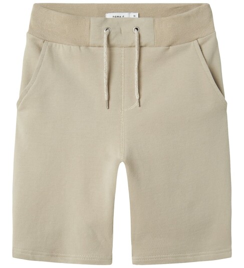 name it Nkmhonk Swe Long Shorts Unb Noos Beige 164