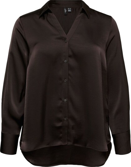 Vero Moda Curve   Skjorte Vmmiro Ls Shirt Wvncur   Brun