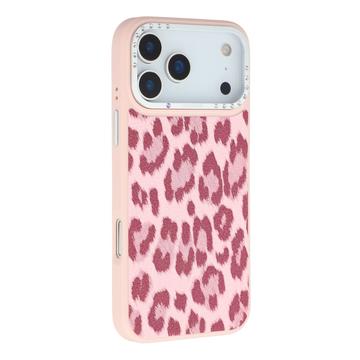 iPhone 17 Pro Jaucase leopardprint magnetisk hybriddeksel   Rosa