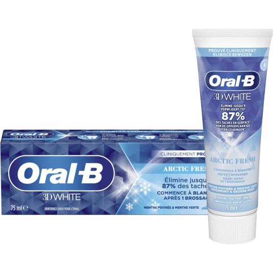 Oral B 3D White Tannkrem Arctic Fresh 75 ml.