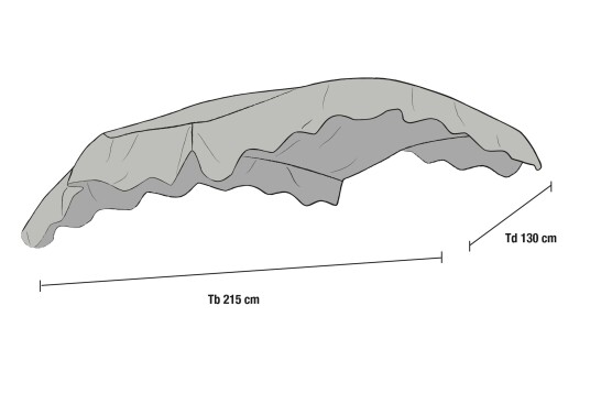 Brafab Prag verandahusketak Grå 215 x 130 cm Grå