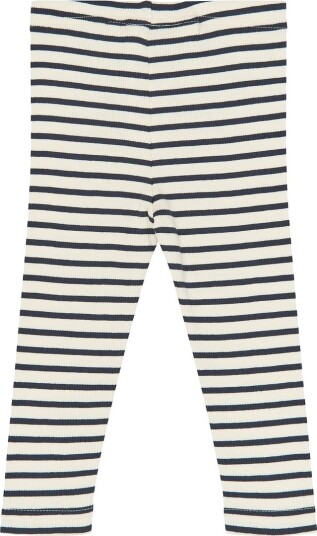 Petit Piao Leggings PPSky Navy Blazer Striped Petit Piao 5 år (110) Leggings Beige Hvit Marineblå